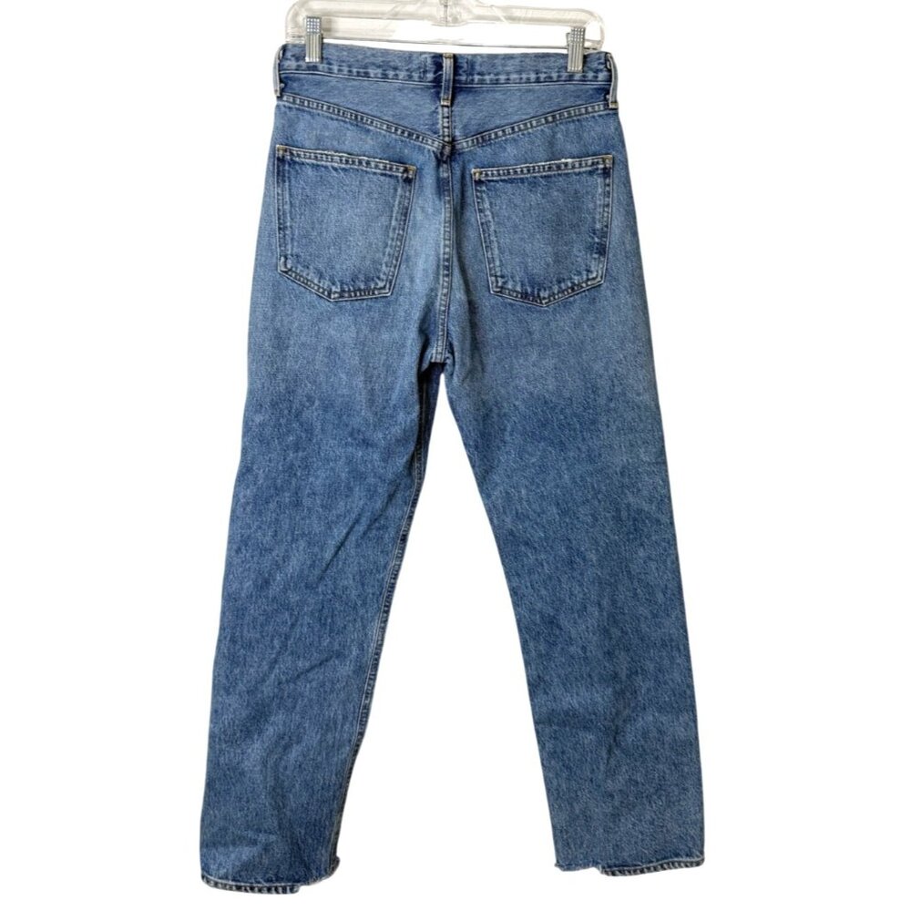 Agolde 90s Jeans Womens High-Waisted Distressed Blue Denim Size 26 - Picture 2 of 8